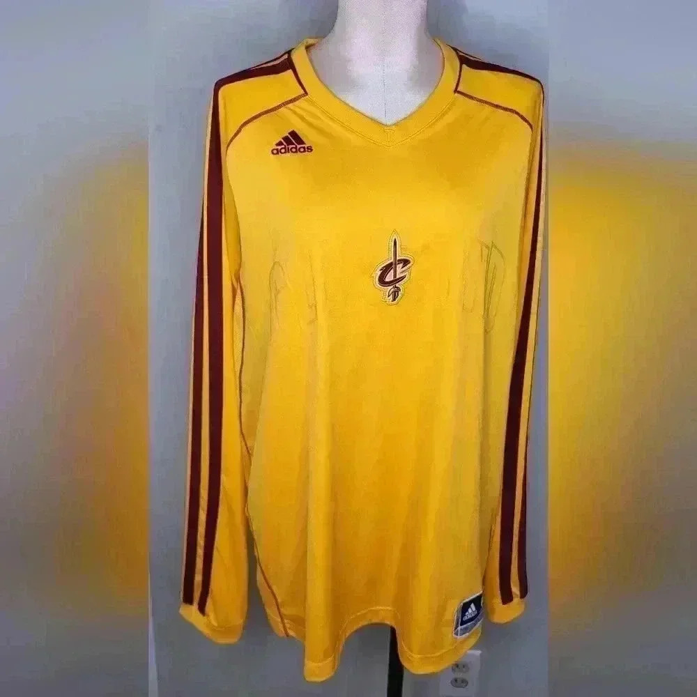 Adidas ClimaCool NBA Cleveland Cavaliers Long Sleeve Warm Up Shirt Men’s XL